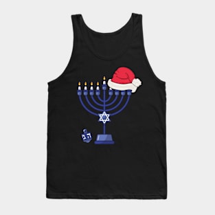 Menorah Jew Hanukkah Chanukah Christmas Tank Top